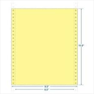 9 1/2 x 11   1-Part Canary #20 Bond computer forms with Marginal Perforations