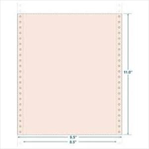 9 1/2 x 11   1-Part Pink #20 Bond forms for Word Processing with Clean-Tear Perfs