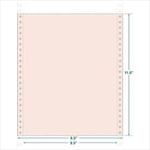 9 1/2 x 11   1-Part Pink #20 Bond computer forms with Marginal Perforations