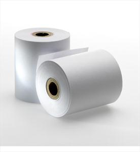 3 in. (76 mm) white bond rolls for DATACARD:  640, 780 