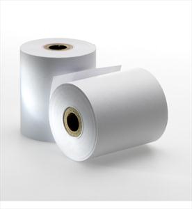 3 in. (76 mm) white bond rolls for IBM: Kitchen and Retail 4650, 4651, 4655